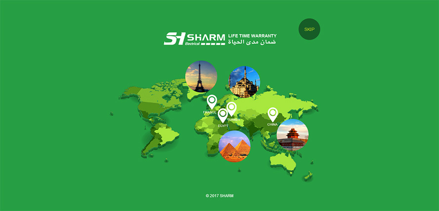 SHARM开关外贸网站建设