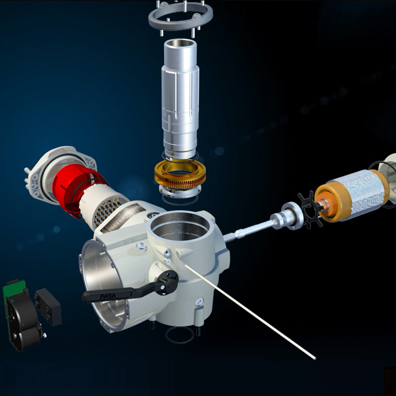 电动执行器3D动画